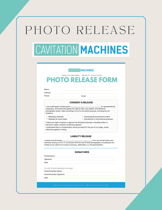 Shape Tactics Photo Release Form – digital download for estheticians