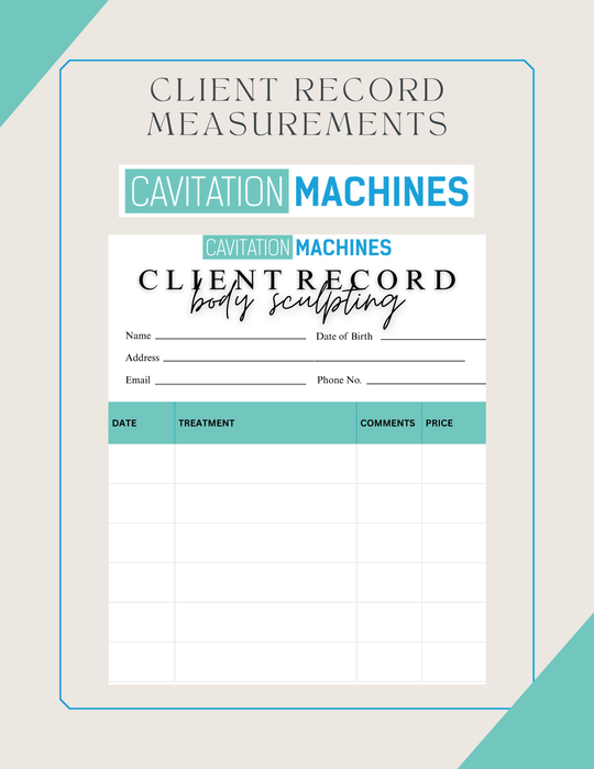 Client Record Measurements - Cavitation Machines
