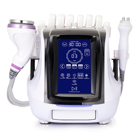 Shape Tactics 6-in-1 ultrasonic cavitation vacuum RF body contouring machine – straight-on front view